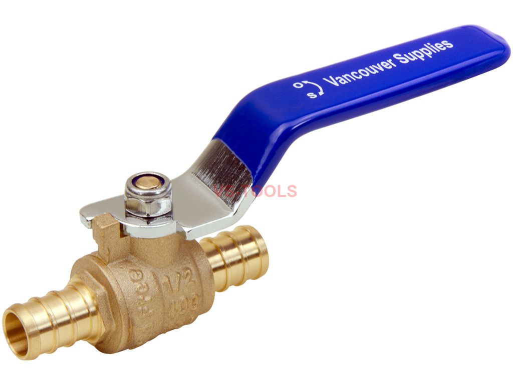 1/2in Full Port PEX Pipe Water Shut Off Brass Ball Valve
